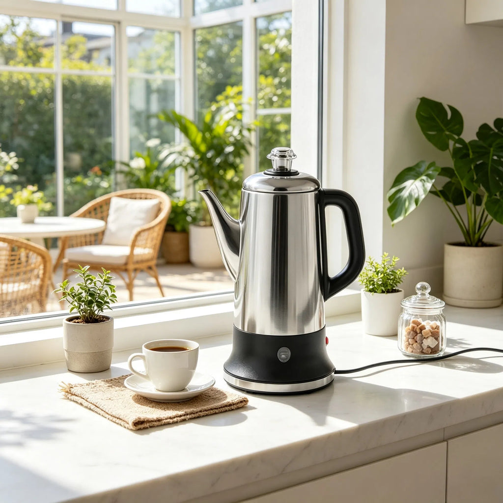 Electric Percolator Coffee Pot, 12-Cup