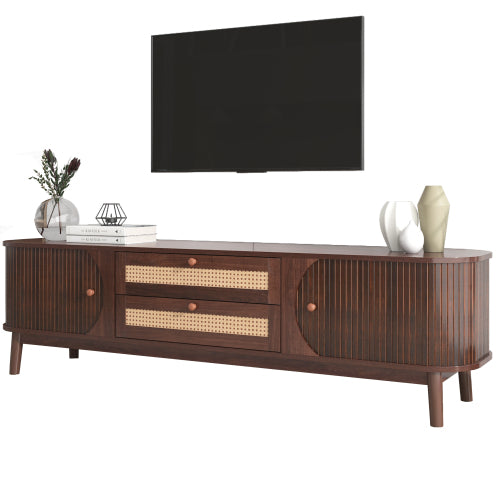 Rattan TV Stand for TVs up to 75 in