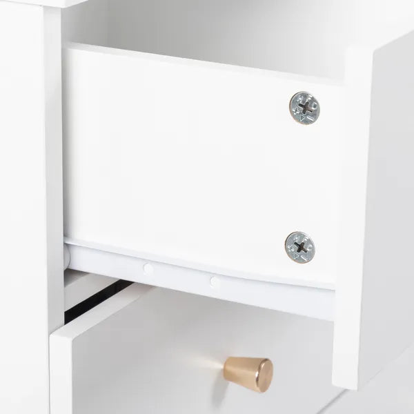 Modern 6-Drawer Dresser, White