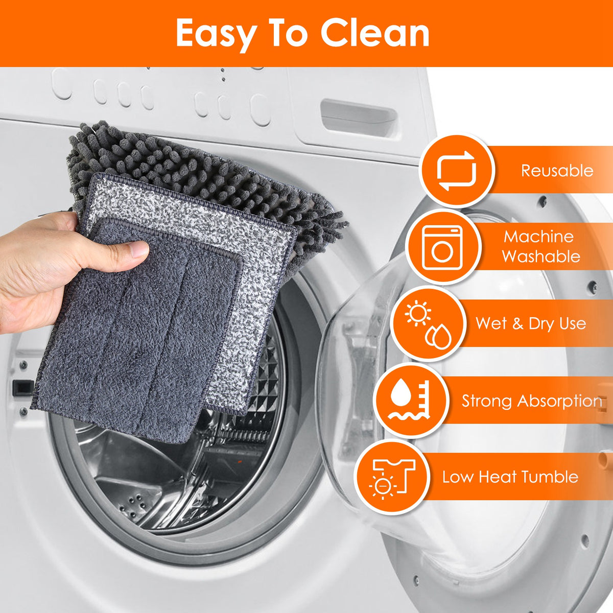 2-in-1 Baseboard and Wall Cleaning Mop