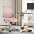 Tall Drafting Office Chair with Foot Ring, Pink