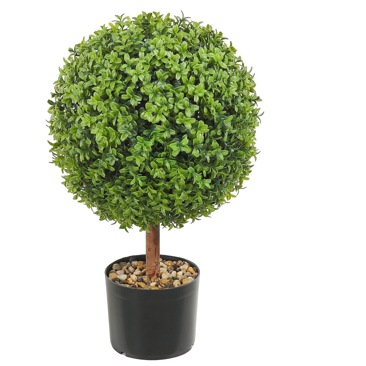 Artificial Boxwood Balls in Pots, 16-Inch, Set of 2