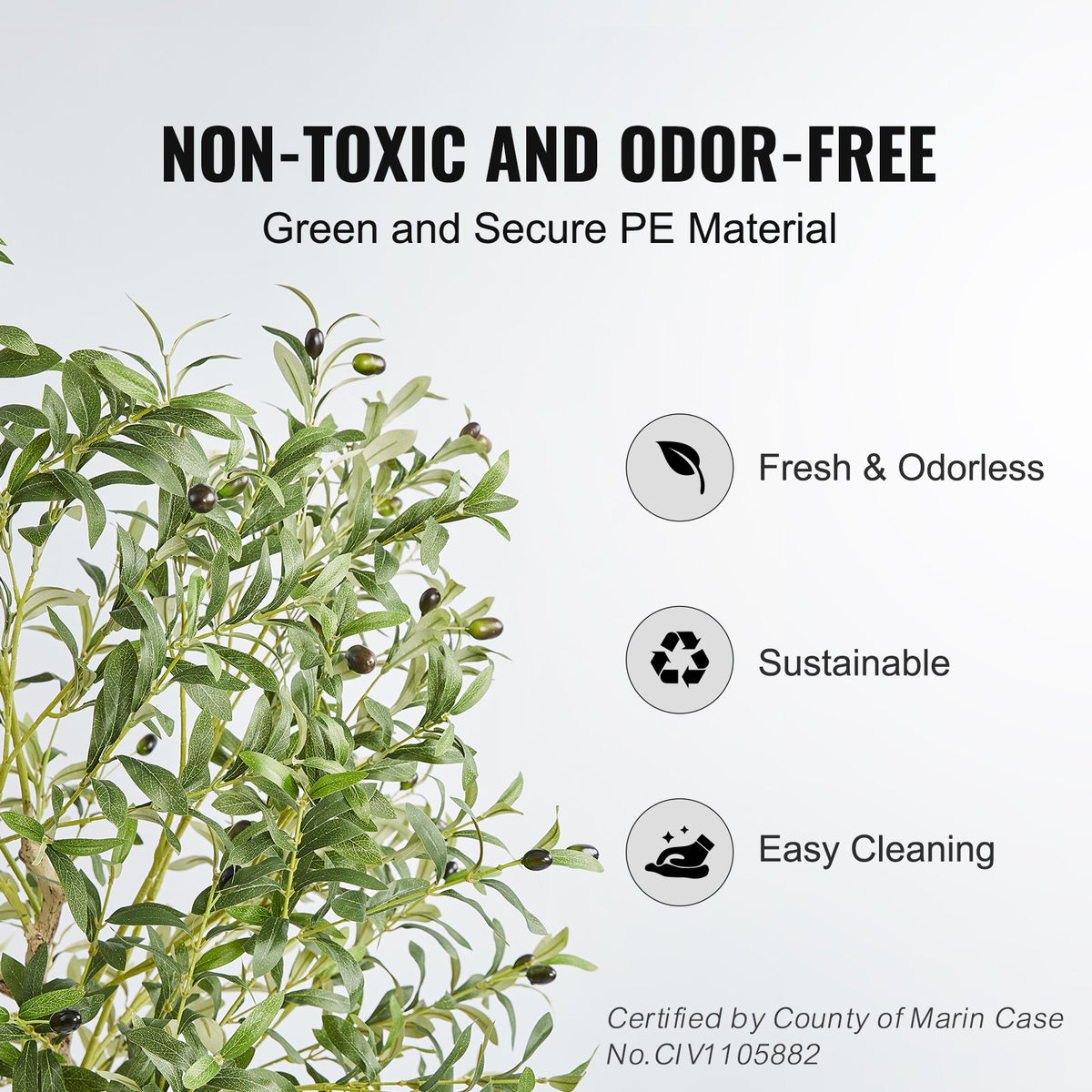 5 ft Artificial Olive Tree in Pot